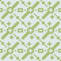 een pixel patroon met groen pleinen Aan een wit achtergrond vector