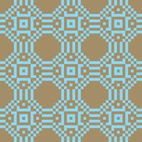 een blauw en bruin patroon met pleinen vector