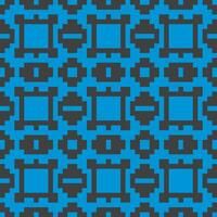 een blauw en zwart patroon met pleinen vector