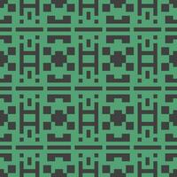 een groen en zwart patroon met pleinen vector