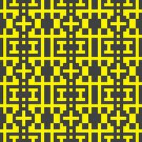 een geel en zwart patroon met pleinen vector