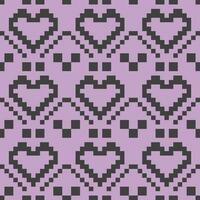 pixel harten kleding stof Purper zwart vector