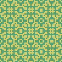 een groen en geel pixel patroon vector