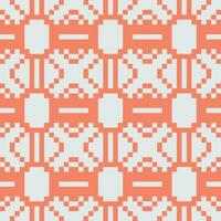 een oranje en wit pixel patroon vector