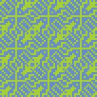 een pixel patroon met blauw en groen pleinen vector
