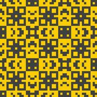 een geel en zwart patroon met pleinen vector