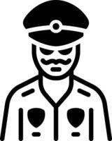 solide icoon voor politieagent vector