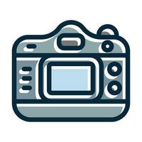 speelgoed- camera vector dik lijn gevulde donker kleuren pictogrammen voor persoonlijk en reclame gebruiken.