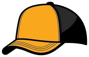 vrachtwagenchauffeur hoed, maas pet sjabloon illustratie, blanco zwart vrachtwagenchauffeur hoed vectoriseren voor ontwerpers. vector