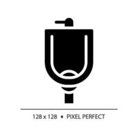 2d pixel perfect glyph stijl urinoir kom icoon, geïsoleerd vector, gemakkelijk silhouet illustratie vertegenwoordigen loodgieter. vector