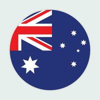 Australië vlag vector icoon ontwerp. Australië cirkel vlag. ronde van Australisch vlag.