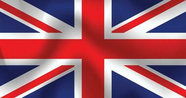 vlak illustratie van Verenigde koninkrijk vlag. Verenigde koninkrijk vlag ontwerp. uk Golf vlag. vector