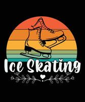ijs het schaatsen t overhemd voor meisjes vector