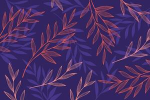 kleurrijk bladeren patroon in duotoon stijl vector