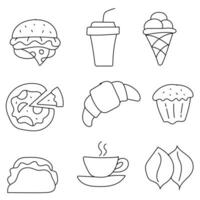 kawaii voedsel verzameling, kawaii voedsel sociaal media na, kawaii banier, kawaii patroon, kawaii achtergrond vector