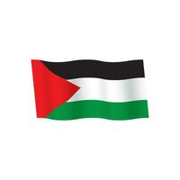 3d golvend Palestina vlag vector