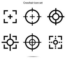 crosshair icoon set, vector illustratie