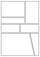 manga storyboard lay-out a4 sjabloon voor snel creëren papieren en grappig boek stijl bladzijde 21 vector