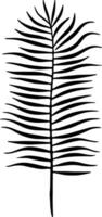 tropisch bladeren dans aan de overkant de afbeelding, net zo elegant palm blad silhouetten creëren een betoverend patroon. een boeiend visie van van de natuur schoonheid vector