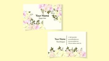 luxe elegante visitekaartje ontwerpsjabloon van bloemen visitekaartje vector