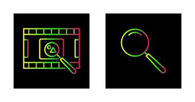 vind afbeeldingen en vergrootglas icoon vector