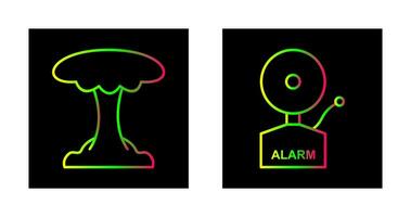 explosie en alarmen icoon vector