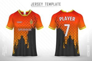 ontwerpsjabloon voor voetbaltrui en t-shirt mockup vector