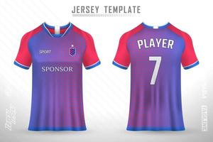 ontwerpsjabloon voor voetbaltrui en t-shirt mockup vector