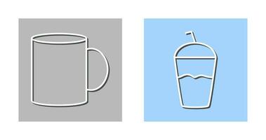 koffie mok en frappe icoon vector