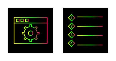 instellingen en genummerd lijsten icoon vector