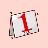 kalender voor elementen van de nieuwjaarsviering vector