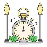 smartphone desktop pc en stopwatch illustratie vector