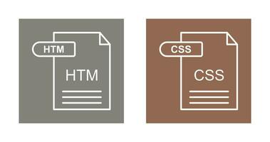 htm en css icoon vector