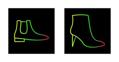 mannen laarzen en hoog hakken icoon vector