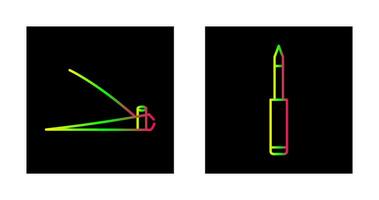 nagelschaartje en eyeliner icoon vector