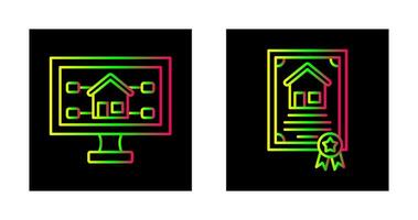 attribuut en certificaat icoon vector