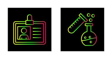 identiteit en laboratorium icoon vector