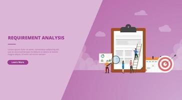 analyseconcept voor zakelijke vereisten vector