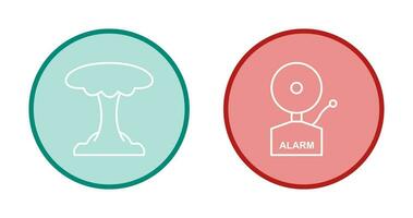 explosie en alarmen icoon vector