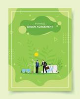 green deal concept voor sjabloon van banners, flyer vector