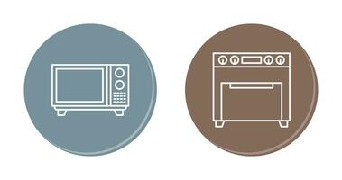 magnetronoven en oven icoon vector