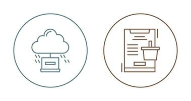 wolk berekenen en online boodschappen doen icoon vector