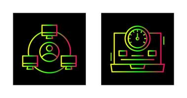 netwerk en snelheidsmeter icoon vector