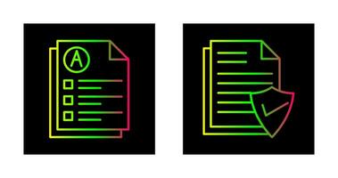 tentamen en Geldig document icoon vector