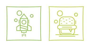 raket en hamburger icoon vector