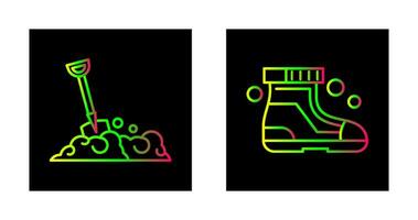 Schep en ski laarzen icoon vector
