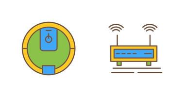 macht knop en Wifi signalen icoon vector