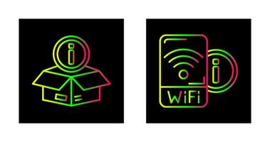 Wifi signaal en doos icoon vector