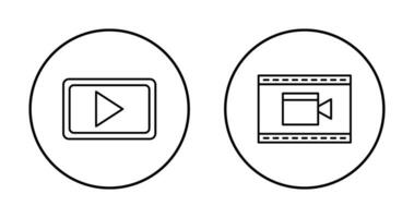 video communicatie en video en animatie icoon vector