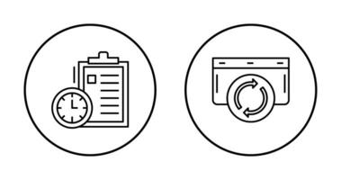 tijd beheer en vernieuwen icoon vector